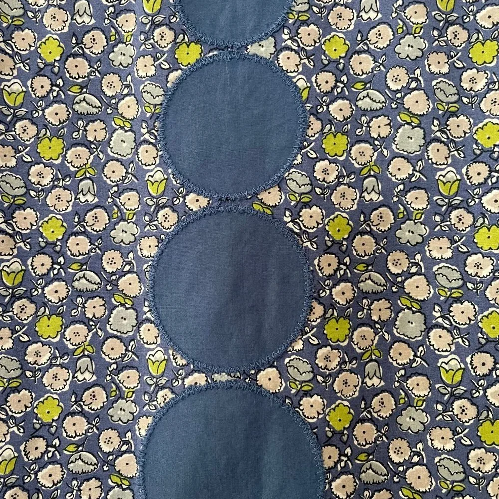 Boden A-Line Blue & Floral Print Cotton Skirt Size US 6L/UK 10L - Picture 3 of 4